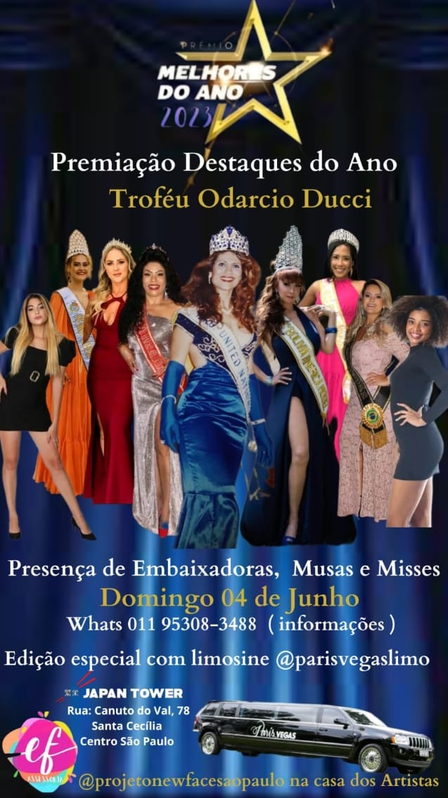 Projeto New Face entrega “Troféu Odarcio Ducci” a personalidades do ano, em noite de gala, em São Paulo