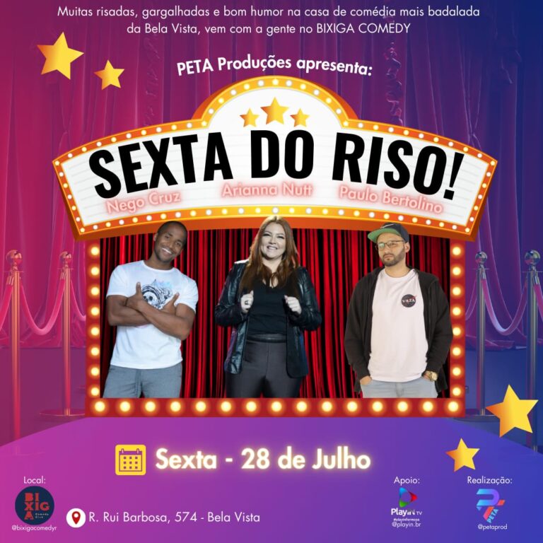 Produtora apresenta a “Sexta do Riso"